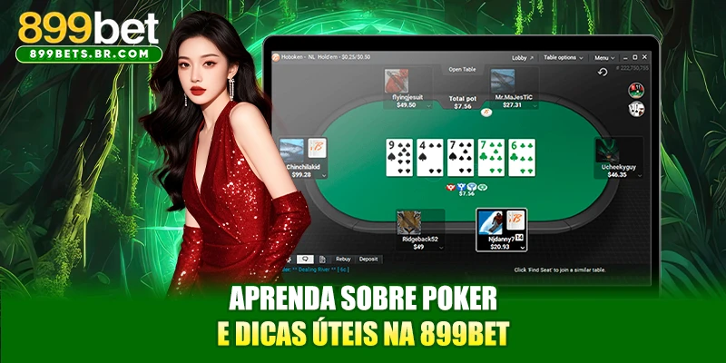 Aprenda sobre Poker e dicas úteis na 899BET