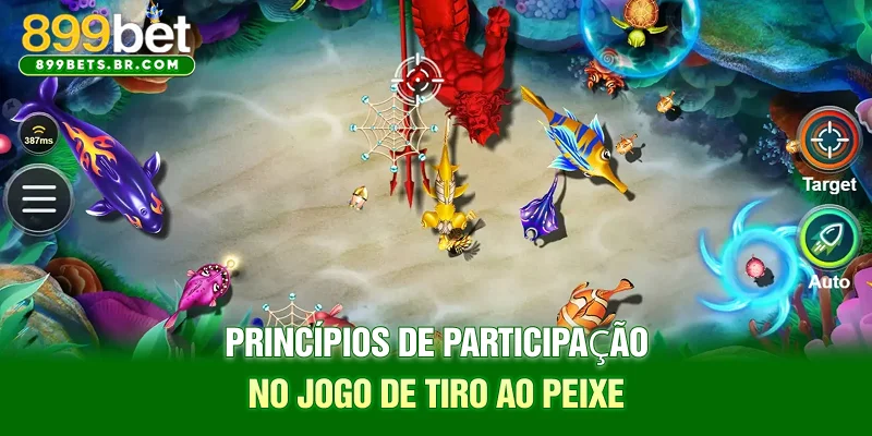 Princípios de participação no jogo de tiro ao peixe